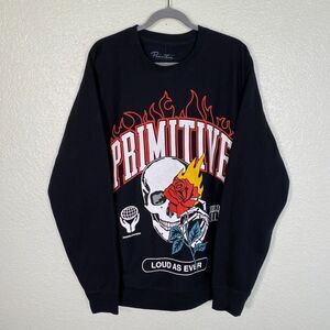 Primative Skateboarding Sweater Men Extra Large Skull Rose Graphic Sweatshirt XL